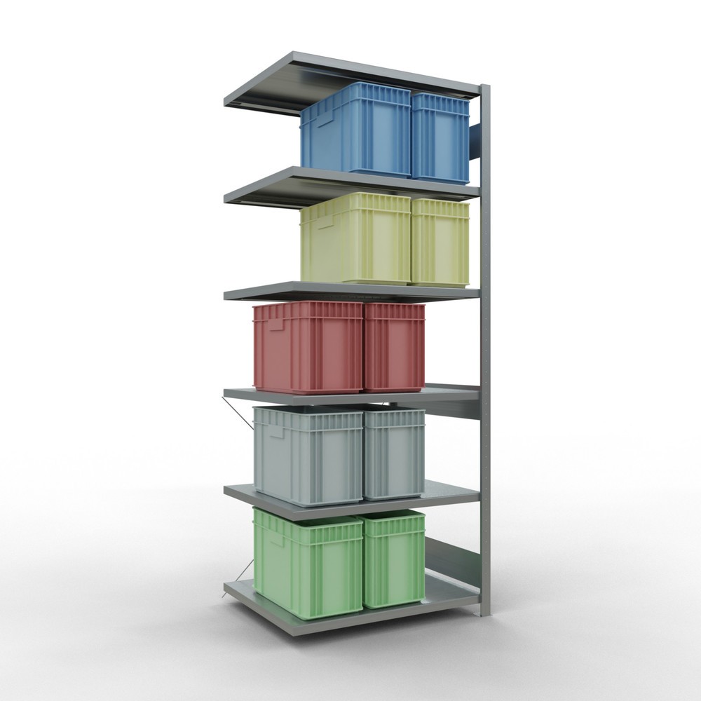Produktabbildung Nr. 3: SCHULTE Fachbodenregal Steckmontage, AF, FL 330 kg, verzinkt, HxBxT 2.500 x 1.000 x 800 mm
