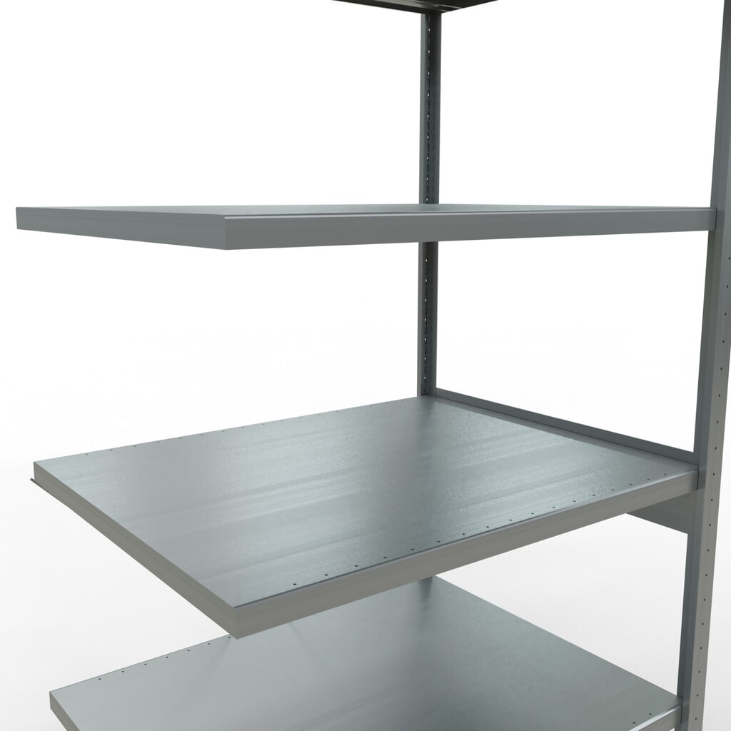 SCHULTE Fachbodenregal Steckmontage, AF, FL 330 kg, verzinkt, HxBxT 2.500 x 1.000 x 800 mm Produktabbildung Nr. 5: SCHULTE Fachbodenregal Steckmontage, AF, FL 330 kg, verzinkt, HxBxT 2.500 x 1.000 x 800 mm