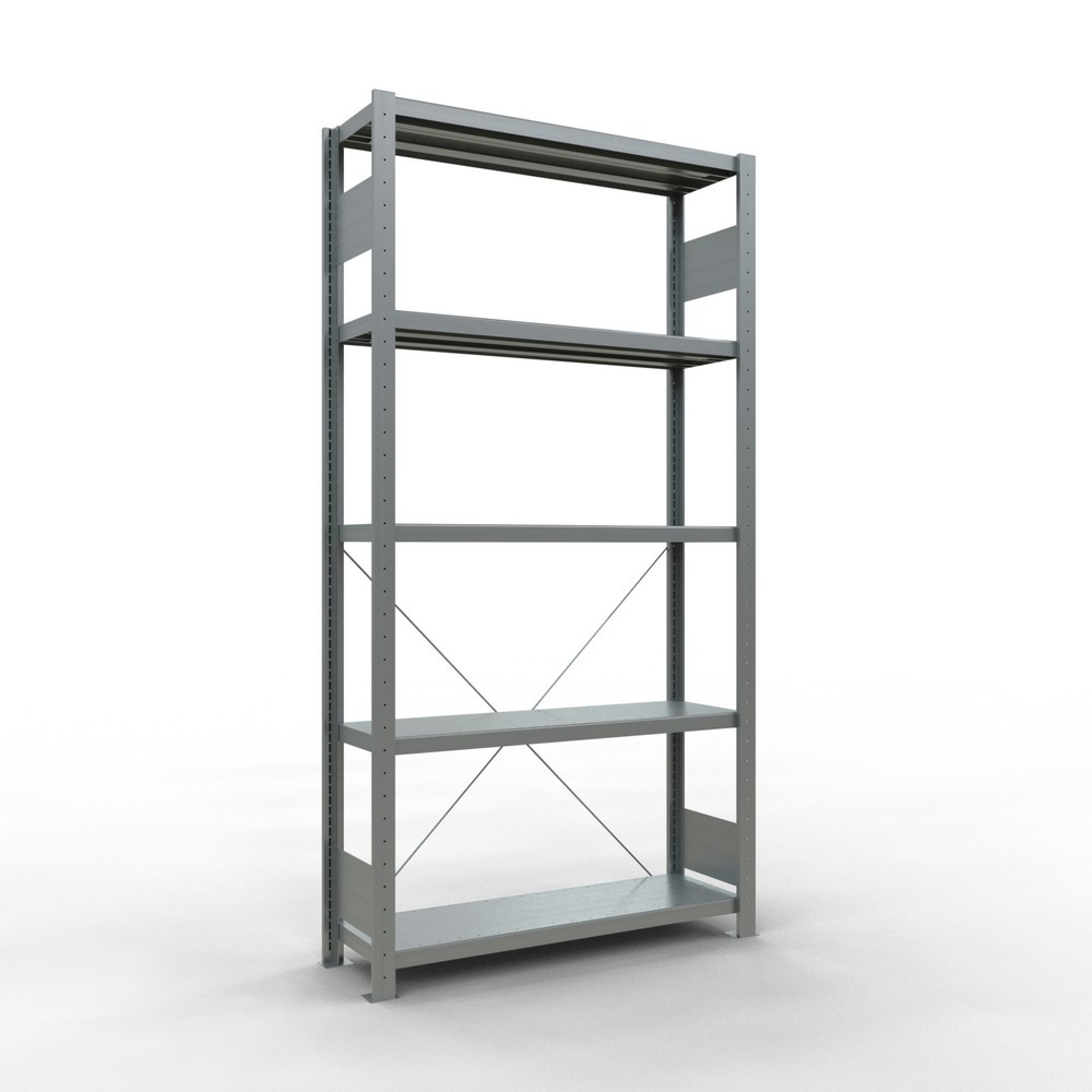Produktabbildung: SCHULTE Fachbodenregal verzinkt mit 5 Stahlblechböden, Fachlast 330 kg, HxBxT 2.000 x 1.060 x 336 mm