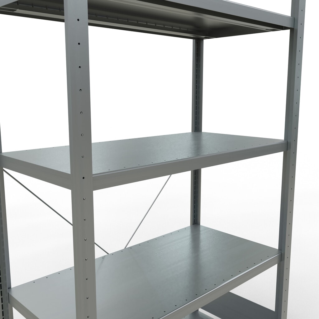 Produktabbildung Nr. 5: SCHULTE Fachbodenregal verzinkt mit 5 Stahlblechböden, Fachlast 330 kg, HxBxT 2.000 x 1.060 x 536 mm