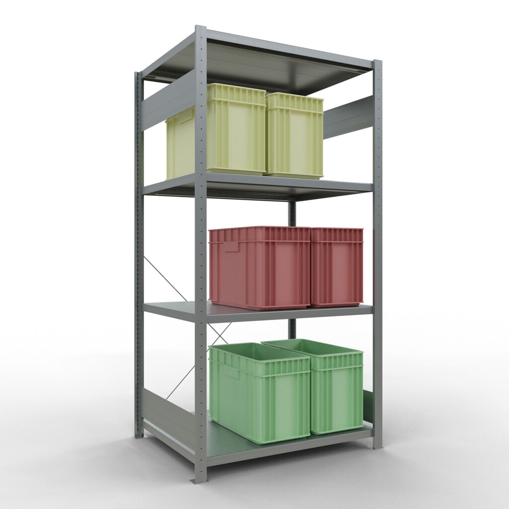 Produktabbildung Nr. 3: SCHULTE Fachbodenregal verzinkt mit 5 Stahlblechböden, Fachlast 330 kg, HxBxT 2.000 x 1.060 x 836 mm
