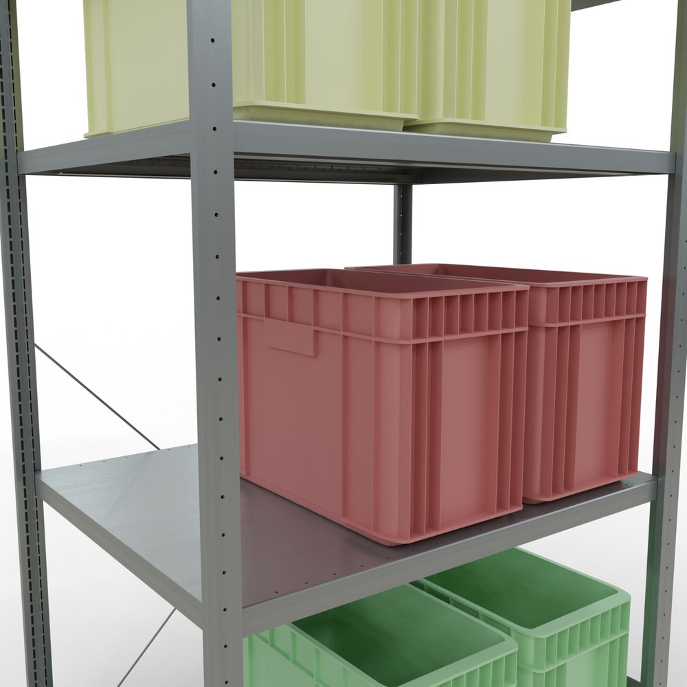 Produktabbildung Nr. 4: SCHULTE Fachbodenregal verzinkt mit 5 Stahlblechböden, Fachlast 330 kg, HxBxT 2.000 x 1.060 x 836 mm