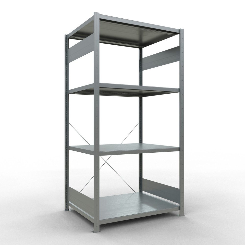 Produktabbildung: SCHULTE Fachbodenregal verzinkt mit 5 Stahlblechböden, Fachlast 330 kg, HxBxT 2.000 x 1.060 x 836 mm