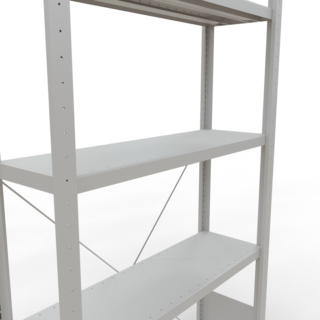 Produktabbildung Nr. 5: SCHULTE Fachbodenregal lichtgrau mit 5 Stahlblechböden, Fachlast 330 kg, HxBxT 2.000 x 1.060 x 336 mm