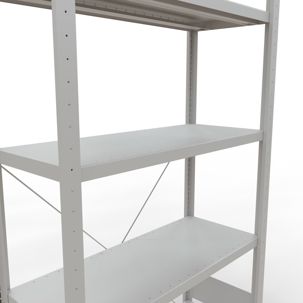 Produktabbildung Nr. 5: SCHULTE Fachbodenregal lichtgrau mit 5 Stahlblechböden, Fachlast 330 kg, HxBxT 2.000 x 1.060 x 436 mm