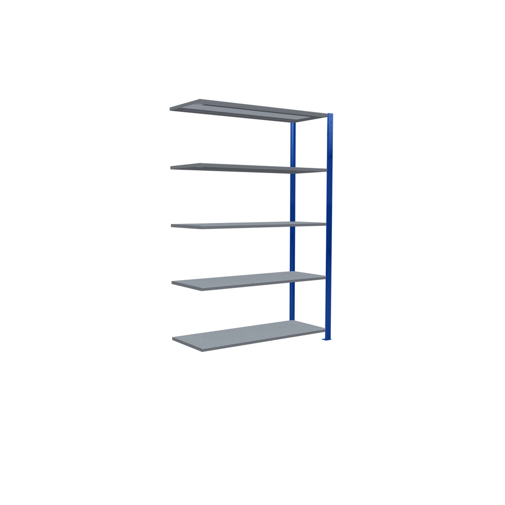 Produktabbildung Nr. 2: SCHULTE Fachbodenregal Stecksystem, AF, FL 150 kg, enzianblau/verzinkt, HxBxT 2.000 x 1.300 x 500 mm