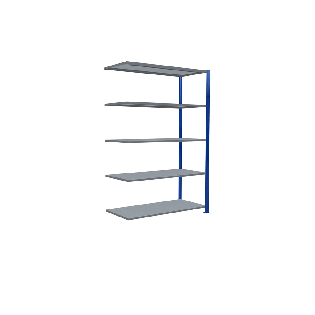 SCHULTE Fachbodenregal Stecksystem, AF, FL 150 kg, enzianblau/verzinkt, HxBxT 2.000 x 1.300 x 600 mm Produktabbildung Nr. 2: SCHULTE Fachbodenregal Stecksystem, AF, FL 150 kg, enzianblau/verzinkt, HxBxT 2.000 x 1.300 x 600 mm