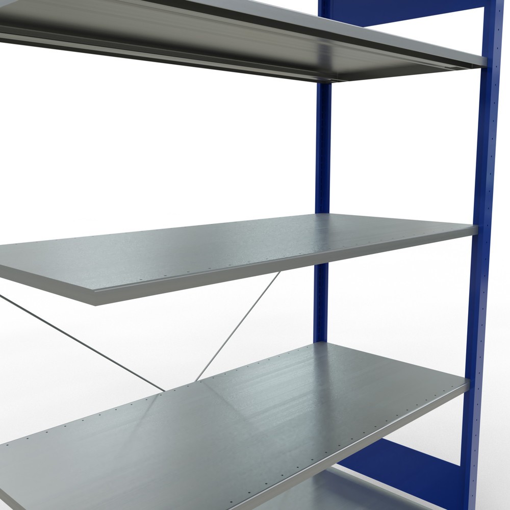 Produktabbildung Nr. 5: SCHULTE Fachbodenregal Stecksystem, AF, FL 150 kg, enzianblau/verzinkt, HxBxT 2.000 x 1.300 x 600 mm