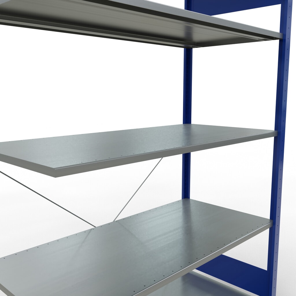 Produktabbildung Nr. 5: SCHULTE Fachbodenregal Stecksystem, AF, FL 150 kg, enzianblau/verzinkt, HxBxT 2.000 x 1.300 x 600 mm