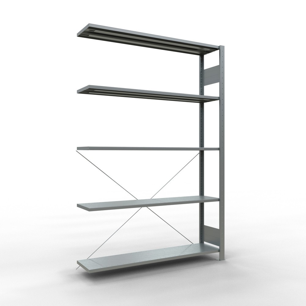 Produktabbildung: SCHULTE Fachbodenregal Stecksystem, AF, FL 150 kg, verzinkt, HxBxT 2.000 x 1.300 x 300 mm