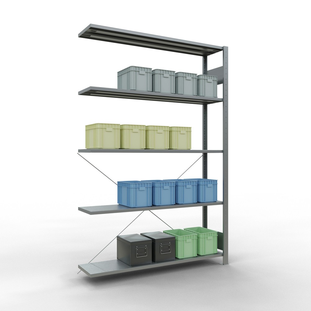 Produktabbildung Nr. 4: SCHULTE Fachbodenregal Stecksystem, AF, FL 150 kg, verzinkt, HxBxT 2.000 x 1.300 x 300 mm