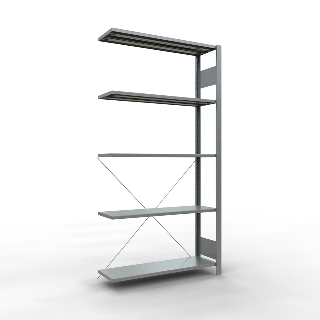 SCHULTE Fachbodenregal Stecksystem, AF, FL 150 kg, verzinkt, HxBxT 2.000 x 1.000 x 300 mm Produktabbildung: SCHULTE Fachbodenregal Stecksystem, AF, FL 150 kg, verzinkt, HxBxT 2.000 x 1.000 x 300 mm