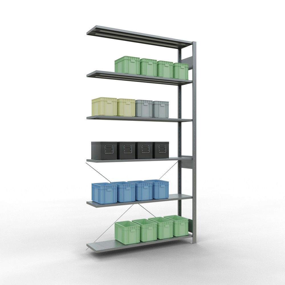 Produktabbildung Nr. 3: SCHULTE Fachbodenregal Stecksystem, AF, FL 150 kg, verzinkt, HxBxT 2.500 x 1.300 x 300 mm