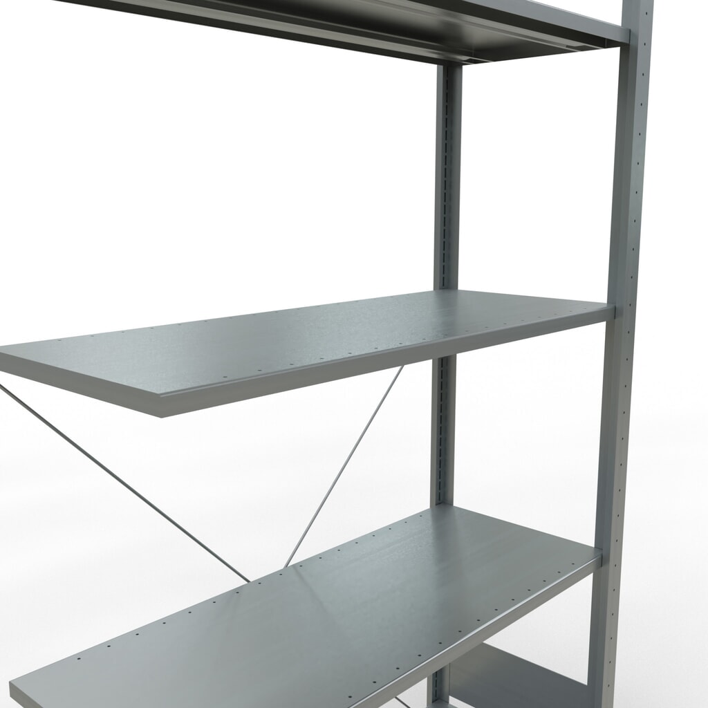 Produktabbildung Nr. 5: SCHULTE Fachbodenregal Stecksystem, AF, FL 150 kg, verzinkt, HxBxT 2.000 x 1.000 x 400 mm