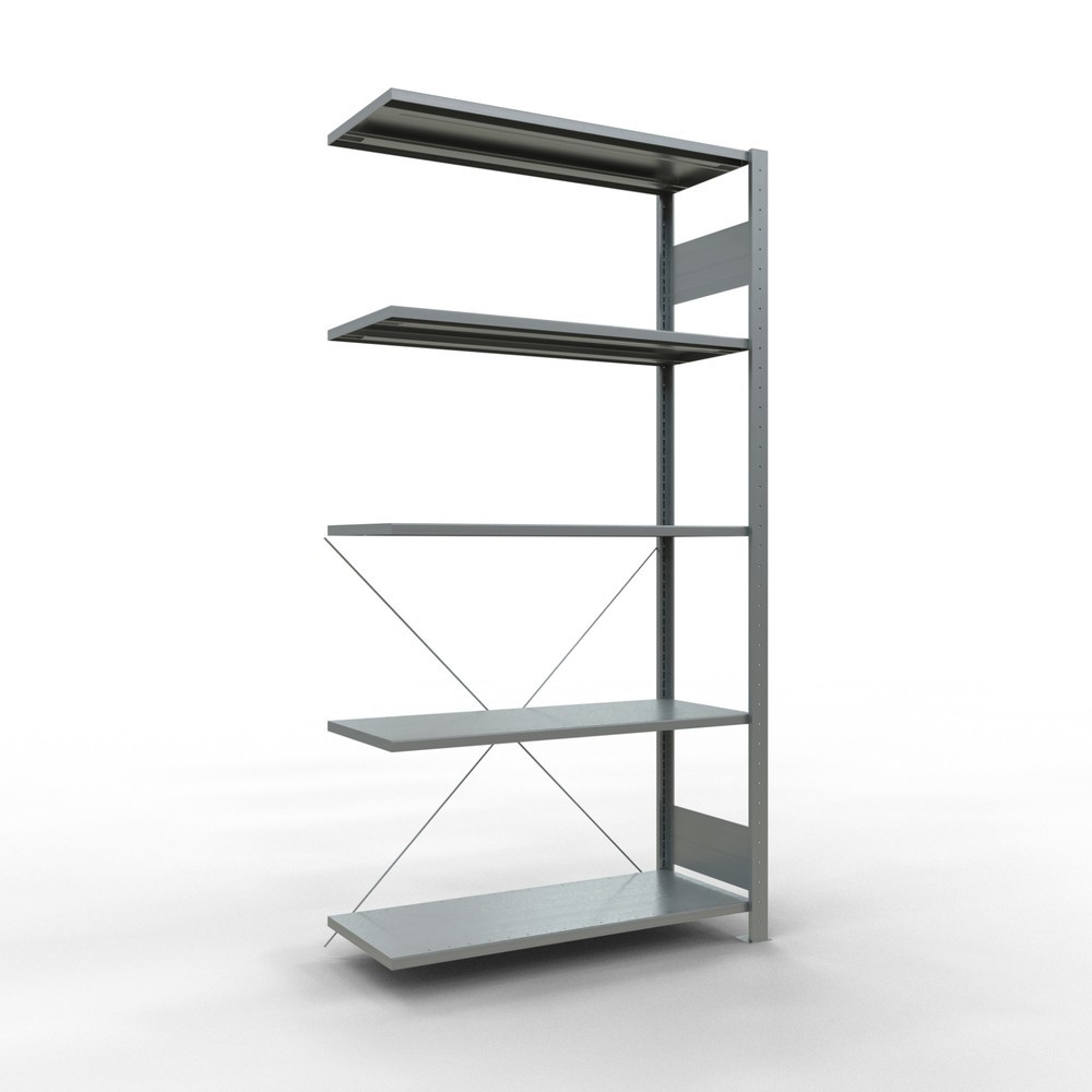 Produktabbildung: SCHULTE Fachbodenregal Stecksystem, AF, FL 150 kg, verzinkt, HxBxT 2.000 x 1.000 x 400 mm