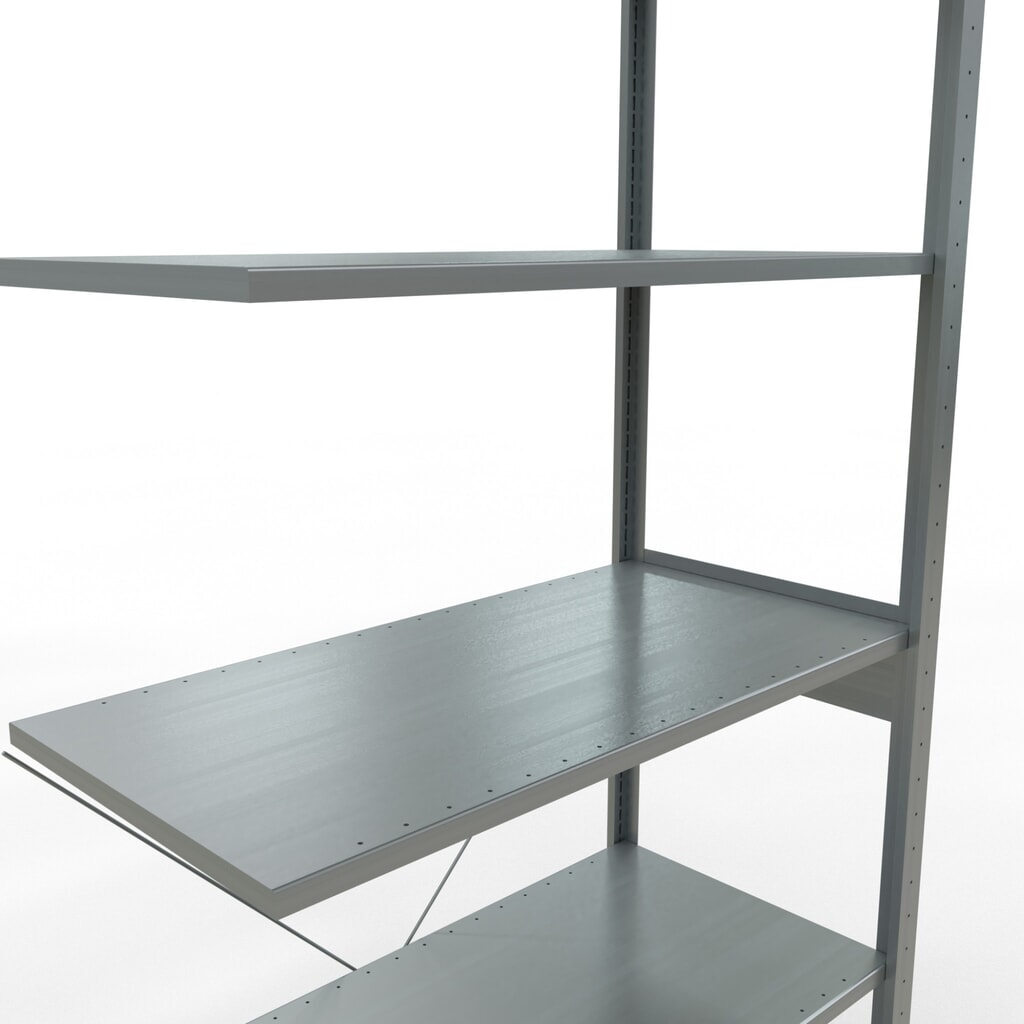 SCHULTE Fachbodenregal Stecksystem, AF, FL 150 kg, verzinkt, HxBxT 2.500 x 1.000 x 500 mm Produktabbildung Nr. 5: SCHULTE Fachbodenregal Stecksystem, AF, FL 150 kg, verzinkt, HxBxT 2.500 x 1.000 x 500 mm