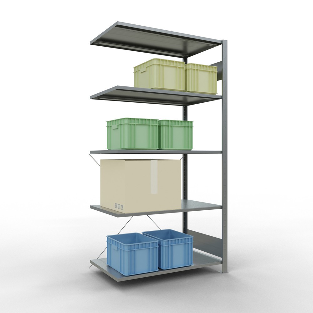 Produktabbildung Nr. 3: SCHULTE Fachbodenregal Stecksystem, AF, FL 150 kg, verzinkt, HxBxT 2.000 x 1.000 x 600 mm