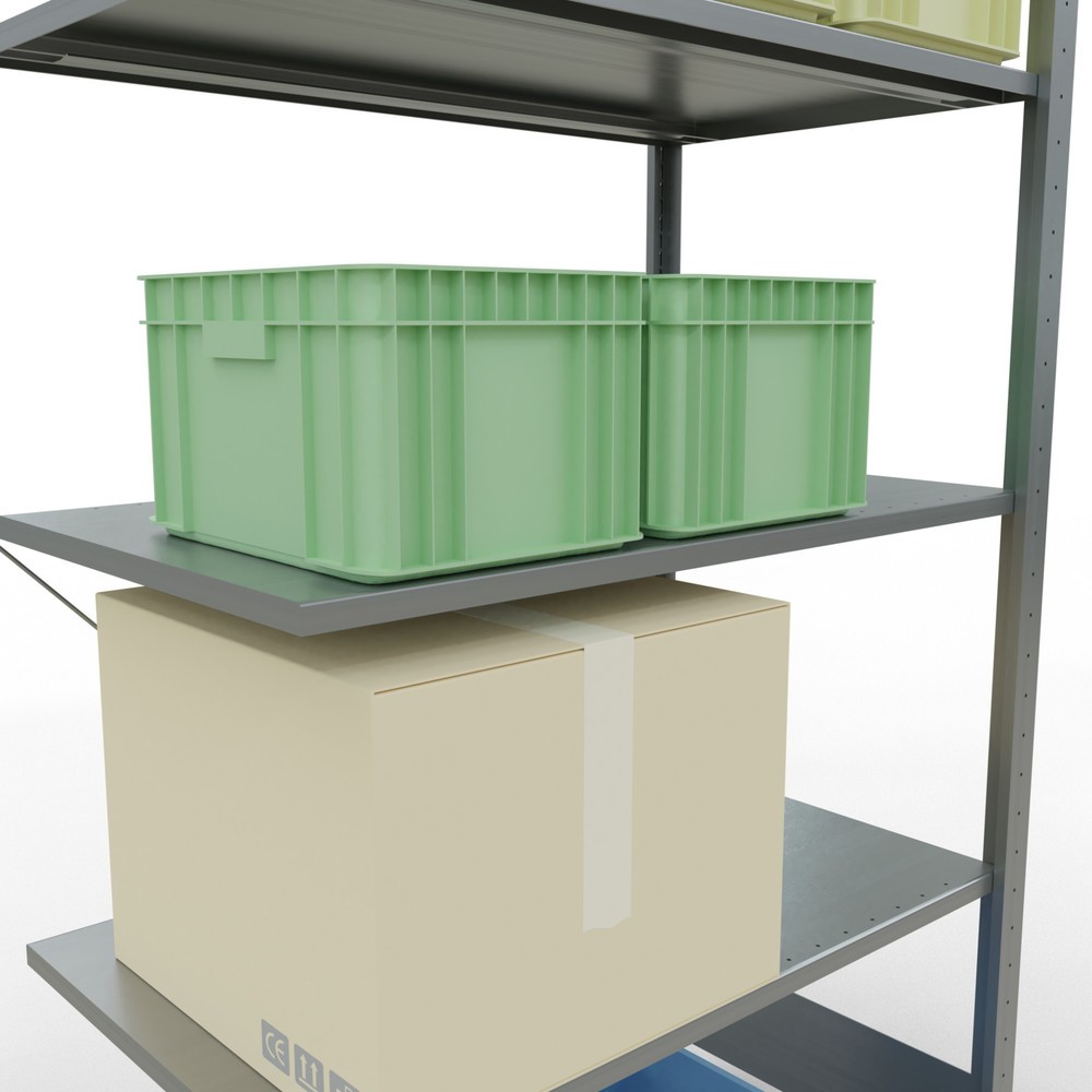 Produktabbildung Nr. 4: SCHULTE Fachbodenregal Stecksystem, AF, FL 150 kg, verzinkt, HxBxT 2.000 x 1.000 x 600 mm