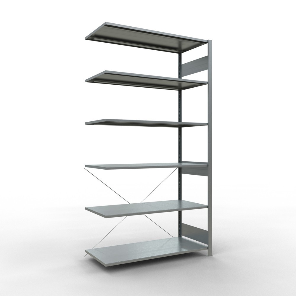 Produktabbildung Nr. 1: SCHULTE Fachbodenregal Stecksystem, AF, FL 150 kg, verzinkt, HxBxT 2.500 x 1.300 x 600 mm