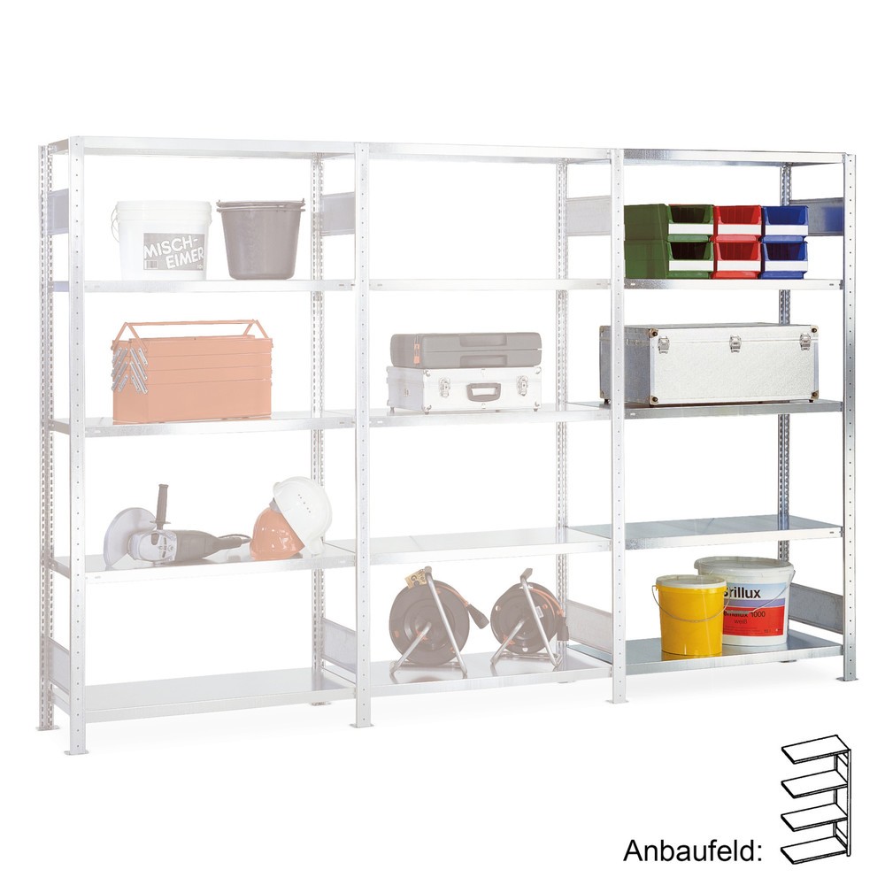 Produktabbildung: Anbaufeld für SCHULTE Komplettpaket Fachbodenregal, FL 100 kg, HxBxT 2.000 x 1.000 x 400 mm