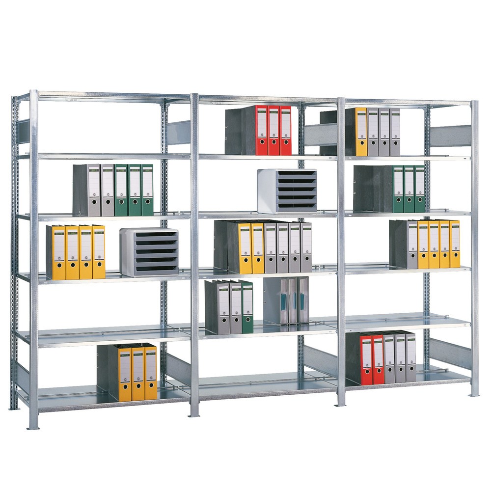 Produktabbildung: SCHULTE Aktenregal AF, doppelseitig, mit Mittelanschlägen, FL 150 kg, HxBxT 2.500 x 1.300 x 600 mm