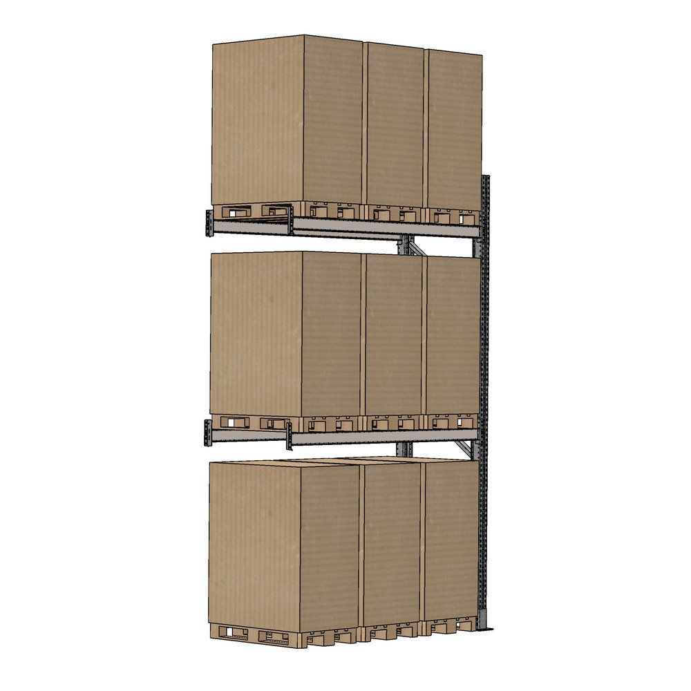 Produktabbildung Nr. 2: SCHULTE Palettenanbauregal 1 Feld 1.825 mm - 4.500x1.100 mm (HxT), 4 Holme (2.000 kg) für den Außenbereich