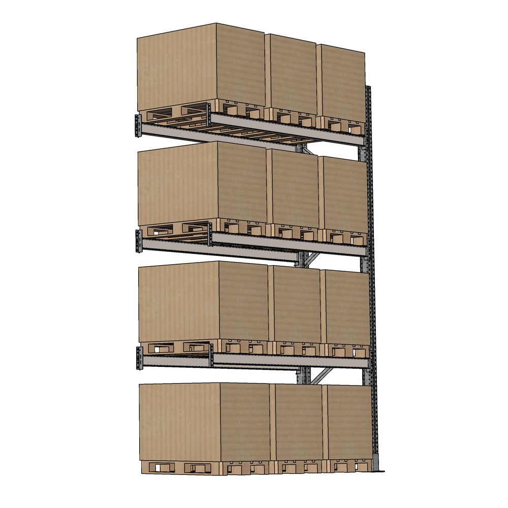 Produktabbildung Nr. 2: SCHULTE Palettenanbauregal 1 Feld 1.825 mm - 4.500x1.100 mm (HxT), 6 Holme (2.000 kg) für den Außenbereich