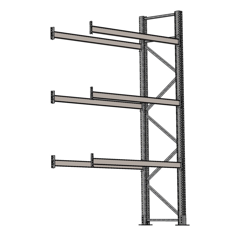 Produktabbildung: SCHULTE Palettenanbauregal 1 Feld 1.825 mm - 4.500x1.100 mm (HxT), 6 Holme (2.000 kg) für den Außenbereich
