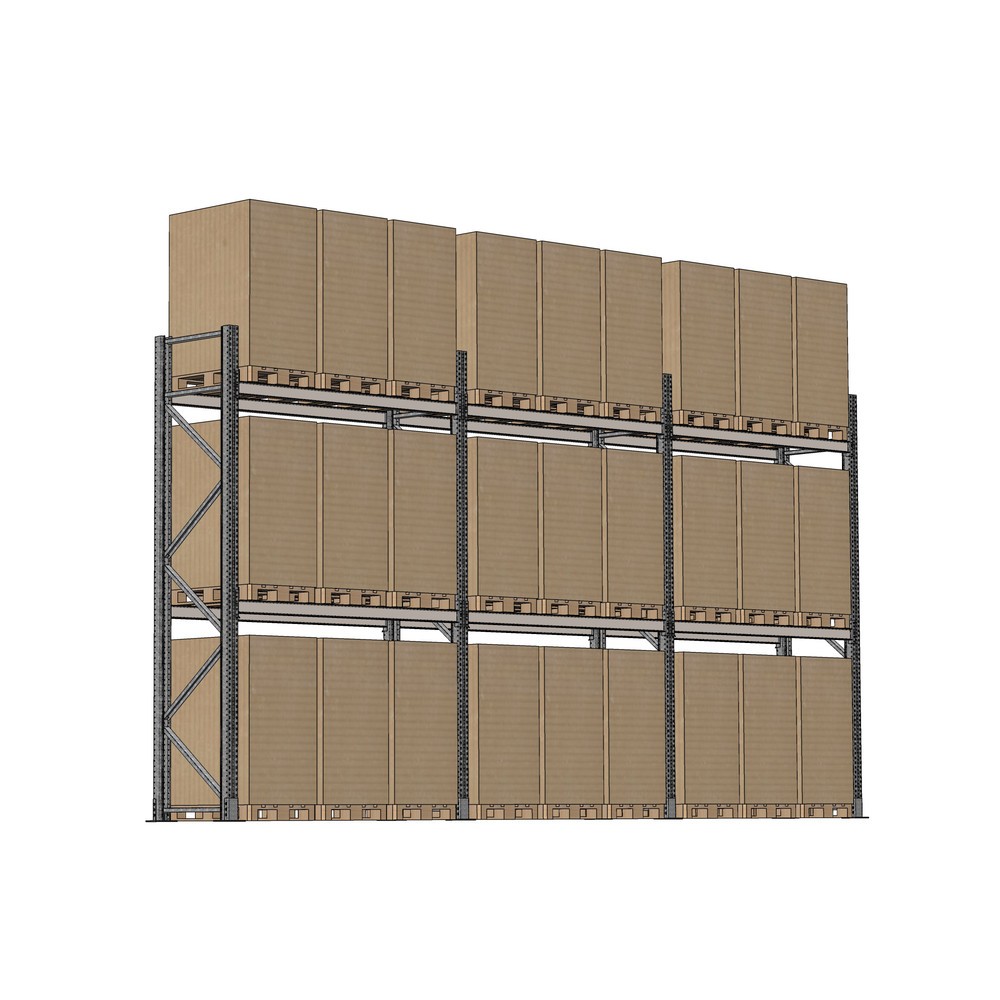 Produktabbildung Nr. 2: SCHULTE Palettenregal 3 Felder á 1.825 mm - 4.500x1.100 mm (HxT), 12 Holme (2.000 kg) für den Außenbereich