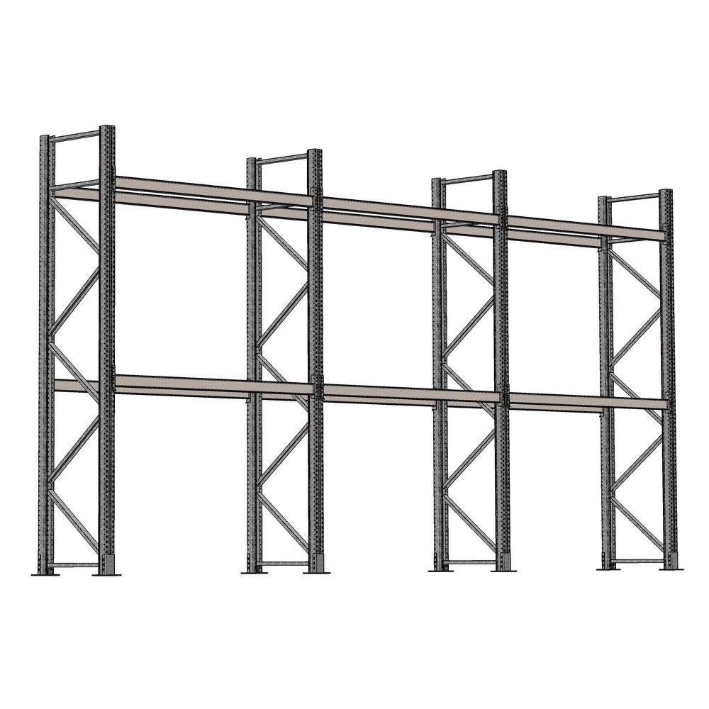 Produktabbildung: SCHULTE Palettenregal 3 Felder á 1.825 mm - 4.500x1.100 mm (HxT), 12 Holme (2.000 kg) für den Außenbereich