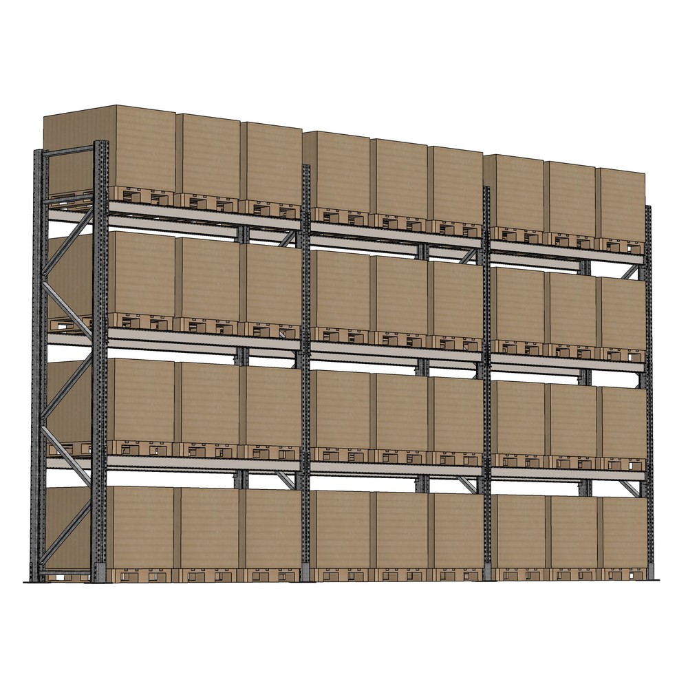 Produktabbildung Nr. 2: SCHULTE Palettenregal 3 Felder á 1.825 mm - 4.500x1.100 mm (HxT), 18 Holme (2.000 kg) für den Außenbereich
