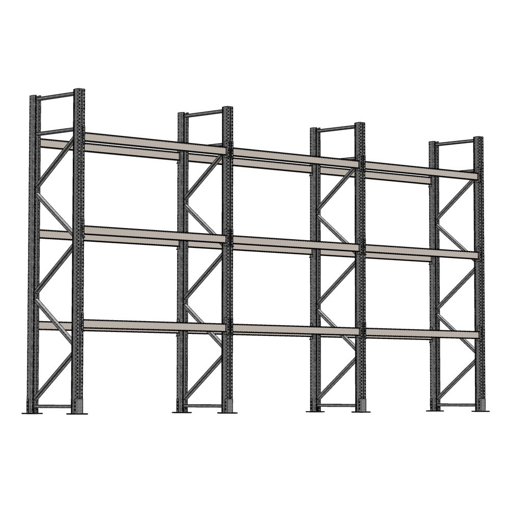 Produktabbildung: SCHULTE Palettenregal 3 Felder á 1.825 mm - 4.500x1.100 mm (HxT), 18 Holme (2.000 kg) für den Außenbereich