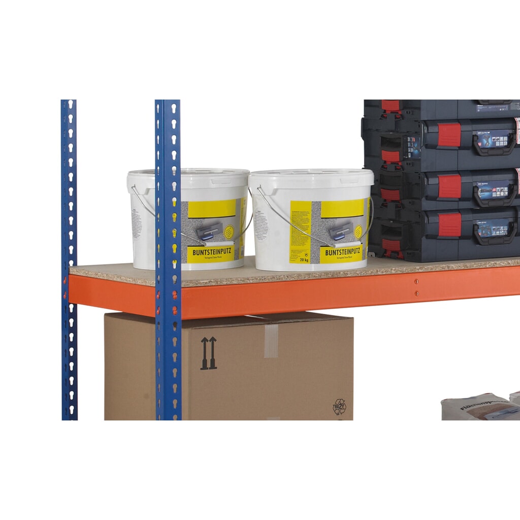 SCHULTE Weitspannregal, mit Spanplatten, GF, HxBxT 1.981 x 1.536 x 469 mm Produktabbildung Nr. 2: SCHULTE Weitspannregal, mit Spanplatten, GF, HxBxT 1.981 x 1.536 x 469 mm