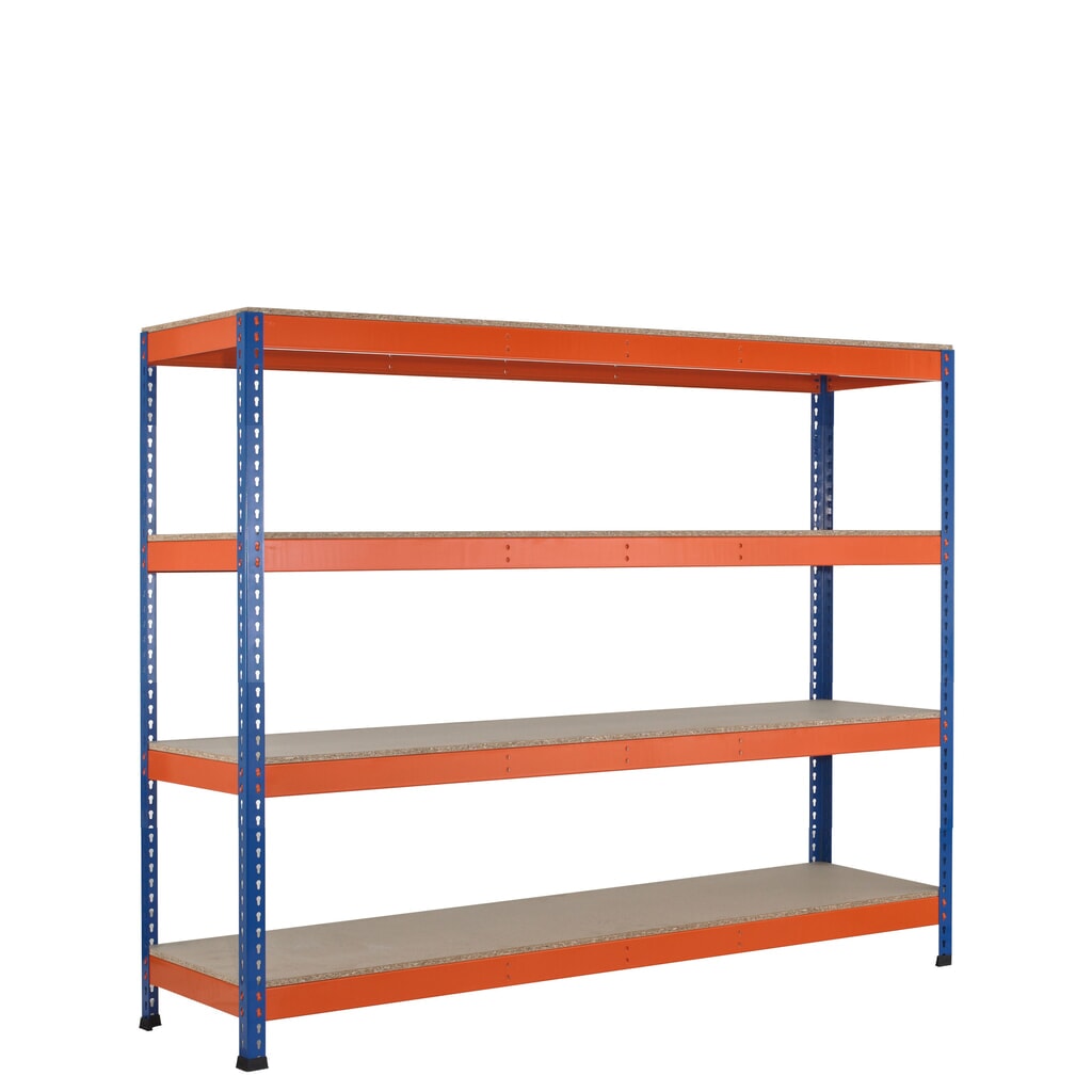 Produktabbildung: SCHULTE Weitspannregal, mit Spanplatten, GF, HxBxT 1.981 x 1.536 x 469 mm