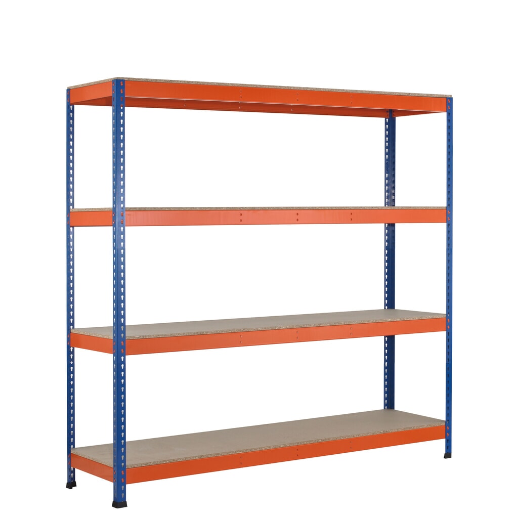Produktabbildung: SCHULTE Weitspannregal, mit Spanplatten, GF, HxBxT 2.438 x 1.536 x 468 mm