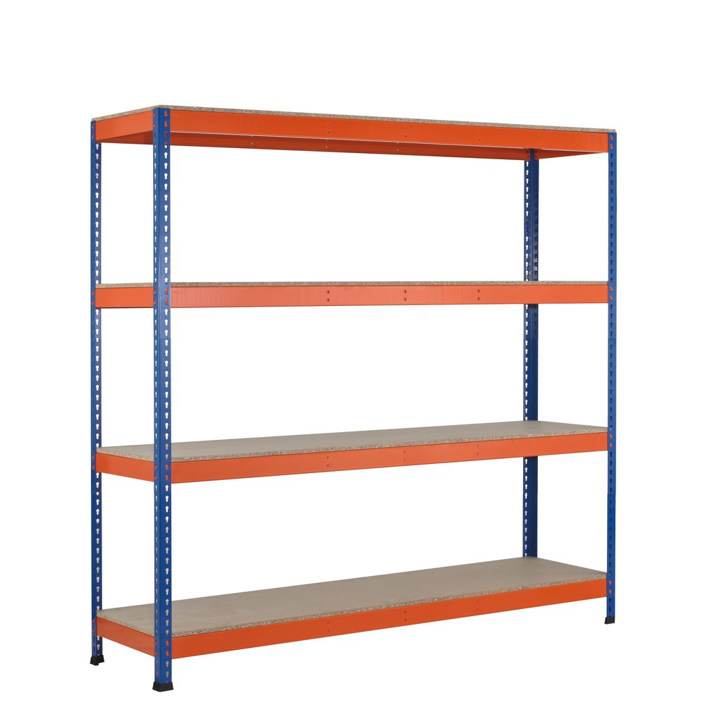 Produktabbildung: SCHULTE Weitspannregal, mit Spanplatten, GF, HxBxT 2.438 x 2.450 x 469 mm
