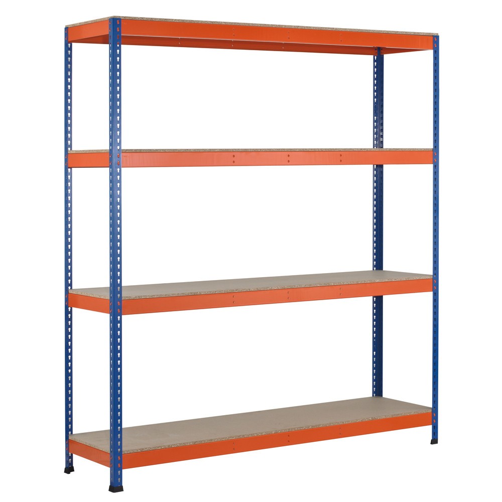 Produktabbildung: SCHULTE Weitspannregal, mit Spanplatten, GF, HxBxT 3.048 x 2.450 x 469 mm