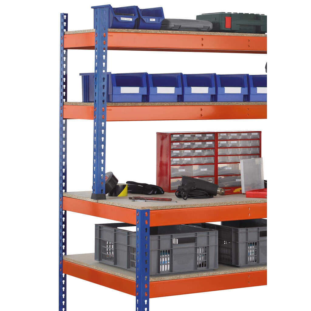 SCHULTE Werktisch mit Aufbau, Fachlast 320 kg, HxBxT 1.981/990 x 1.536 x 763/316 mm Produktabbildung Nr. 3: SCHULTE Werktisch mit Aufbau, Fachlast 320 kg, HxBxT 1.981/990 x 1.536 x 763/316 mm