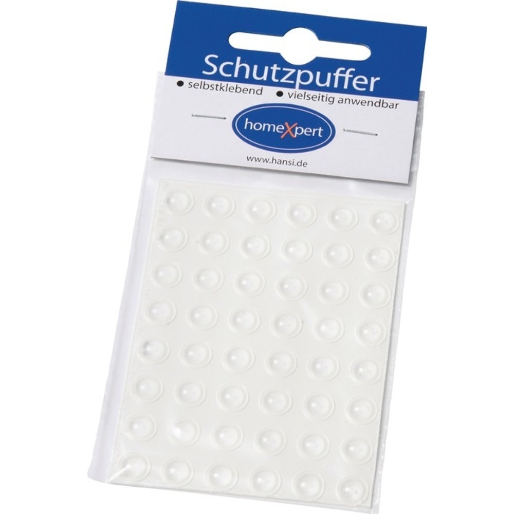 Produktabbildung: Schutzpuffer Clear, Kunststoff transparent Linse, 6,4 mm, selbstklebend