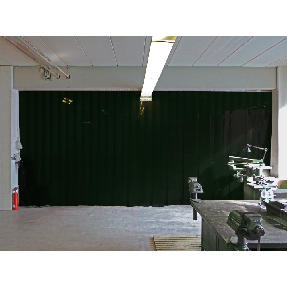 Produktabbildung Nr. 2: Schweißerschutz-Lamellenvorhang, Streifen 2x 300 mm, Überlappung 54 mm, Höhe 2.800 mm
