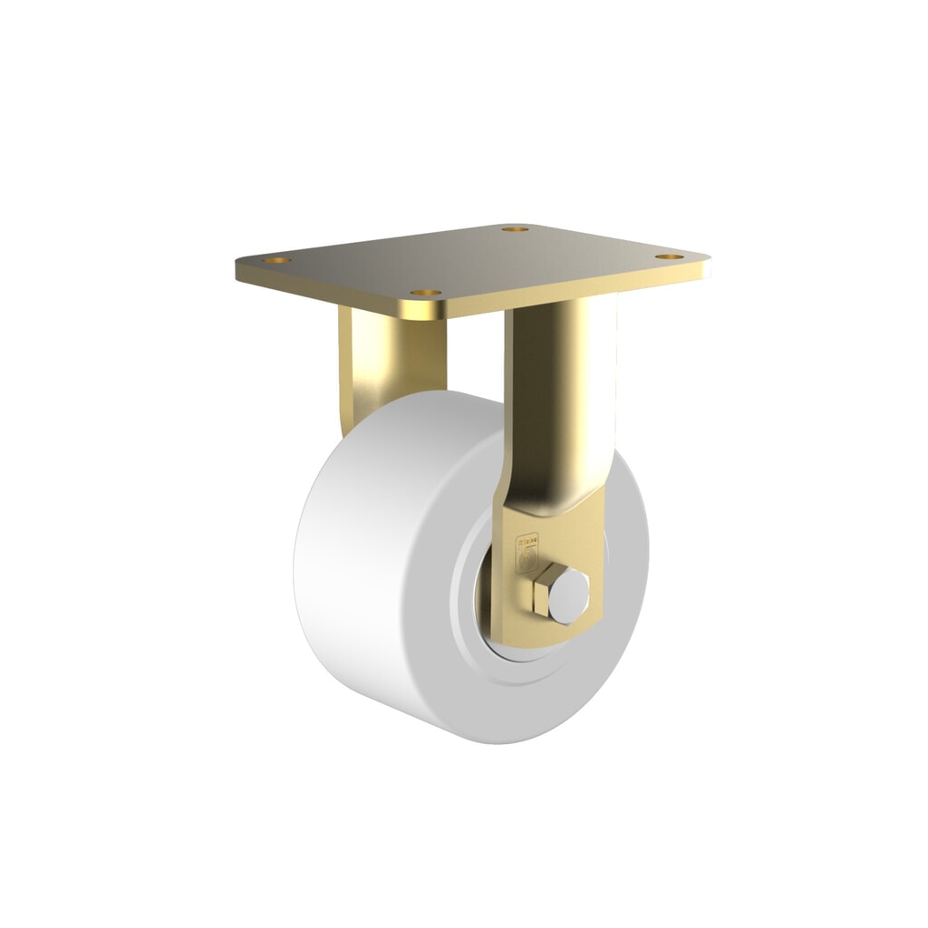 Wicke Schwerlast-Bockrolle Polyamid, Kugellager, Ø x Breite 100 x 55 mm, TK 1.500 kg Produktabbildung: Wicke Schwerlast-Bockrolle Polyamid, Kugellager, Ø x Breite 100 x 55 mm, TK 1.500 kg