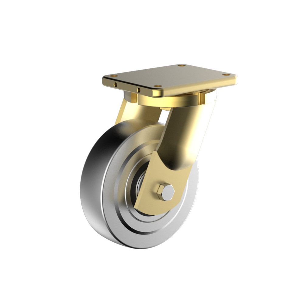 Produktabbildung: Wicke Schwerlast-Lenkrolle Stahl, Ø x Breite 100 x 40 mm, TK 1.700 kg