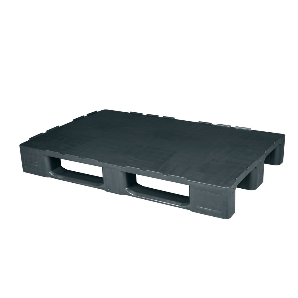 Produktabbildung: Schwerlast-Palette aus Recycling-Material, statische Tragkraft 5.000 kg, 1.200 x 800 mm, 3 Kufen