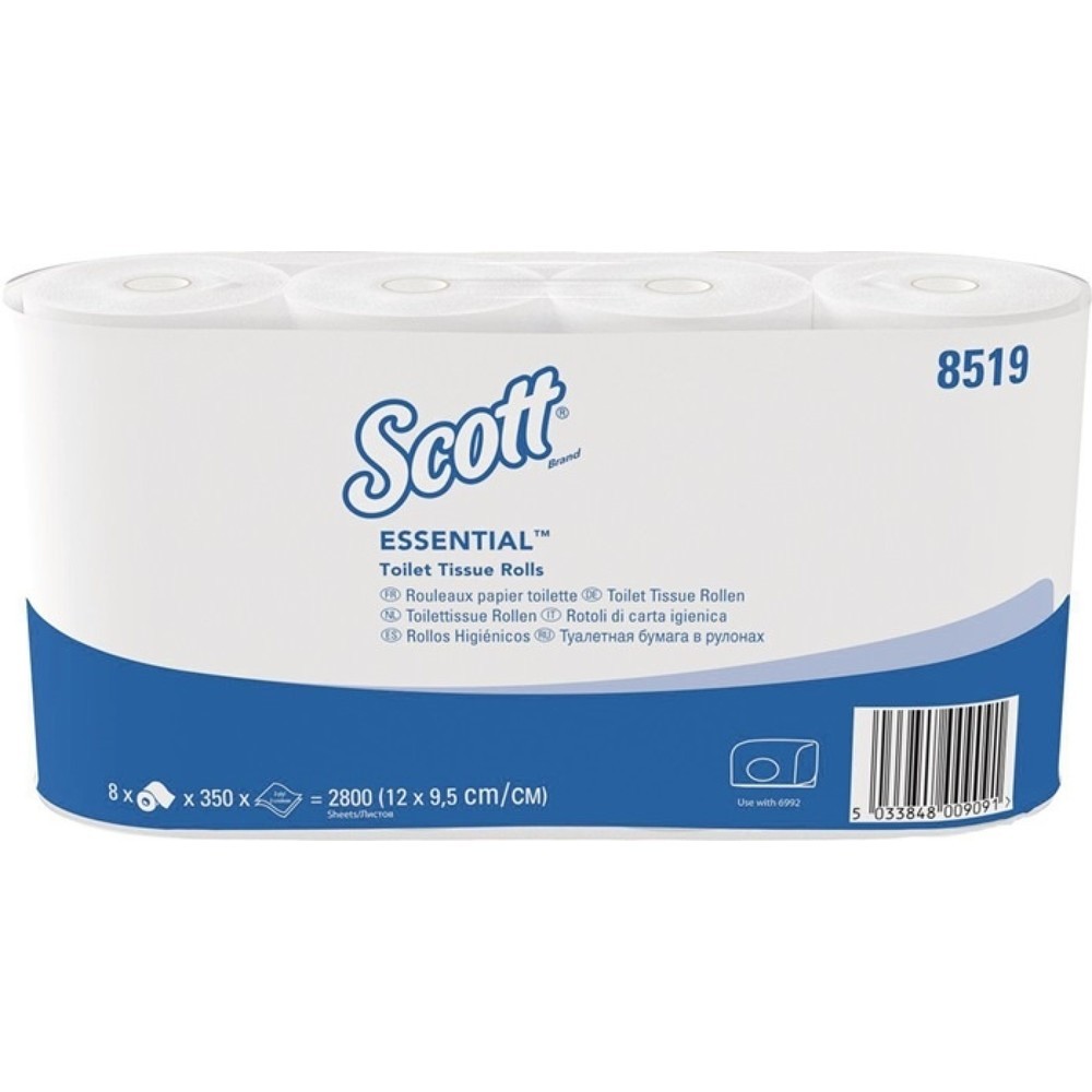 Produktabbildung: SCOTTSafety Toilettenpapier SCOTT® ESSENTIAL 8519, 2-lagig, Kleinrollen