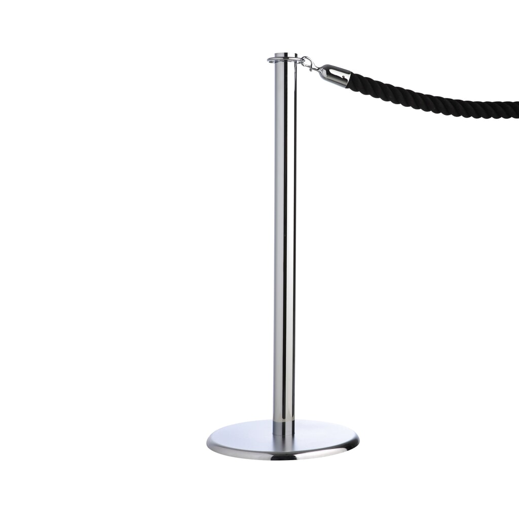 Seil-Absperrpfosten CLASSIC, verchromt Produktabbildung: Seil-Absperrpfosten CLASSIC, verchromt
