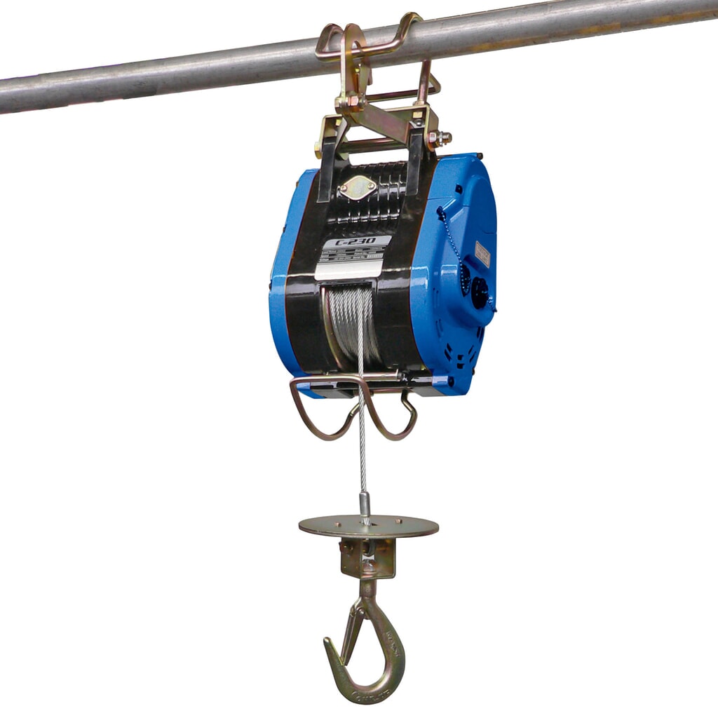Seilwinde elektrisch, Seillänge 23 m, TK 80 kg Produktabbildung: Seilwinde elektrisch, Seillänge 23 m, TK 80 kg