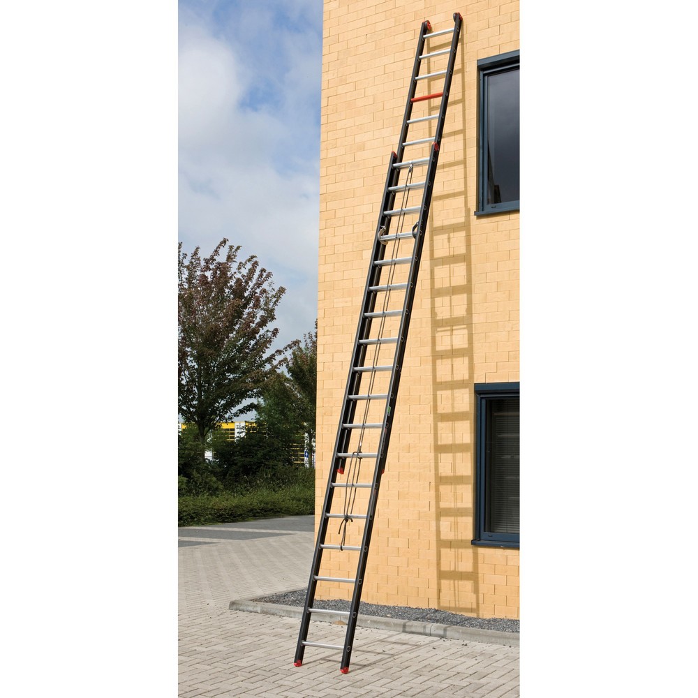 Produktabbildung: Seilzug-Schiebeleiter, 2-teilig, Arbeitshöhe 8,75 m