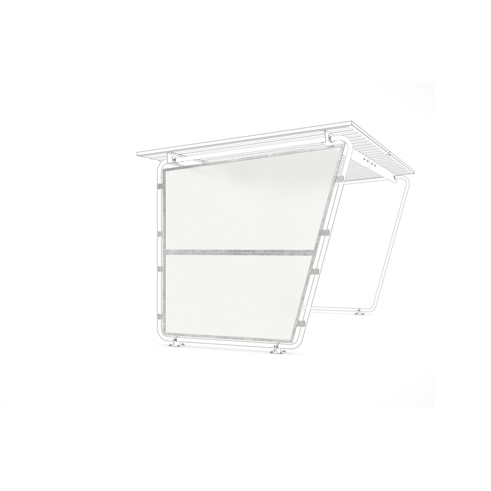 Produktabbildung: Seitenwand für wsm® Überdachung, für 1- und 2-seitiges Modell
