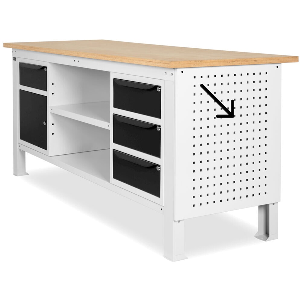 Produktabbildung Nr. 3: Seitliche Lochplatte für Fami Werkbänke, HxBxT 669 x 610 x 18 mm, RAL 7035
