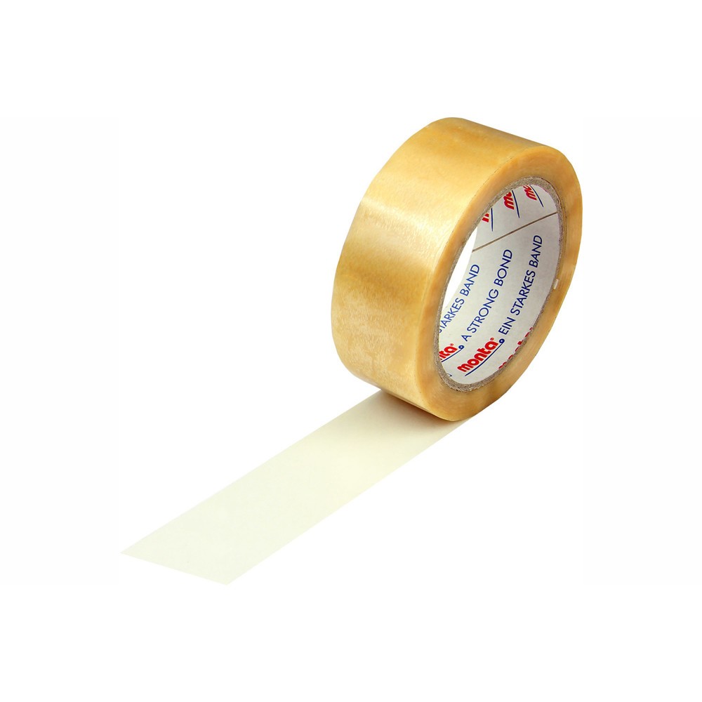 Produktabbildung: Selbstklebefilm, 38 mm breit x 66 lfm, transparent, 54µ